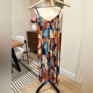 Lulu’s Painted Multicolor Midi Dress